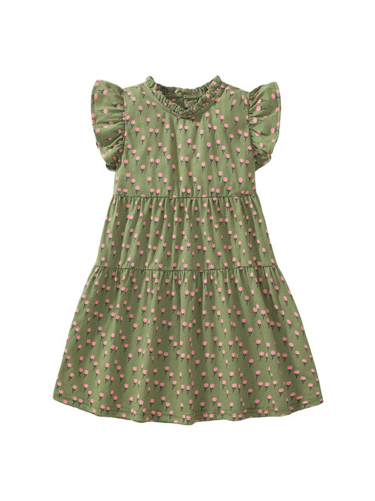 Flutter Tulip Print Dress