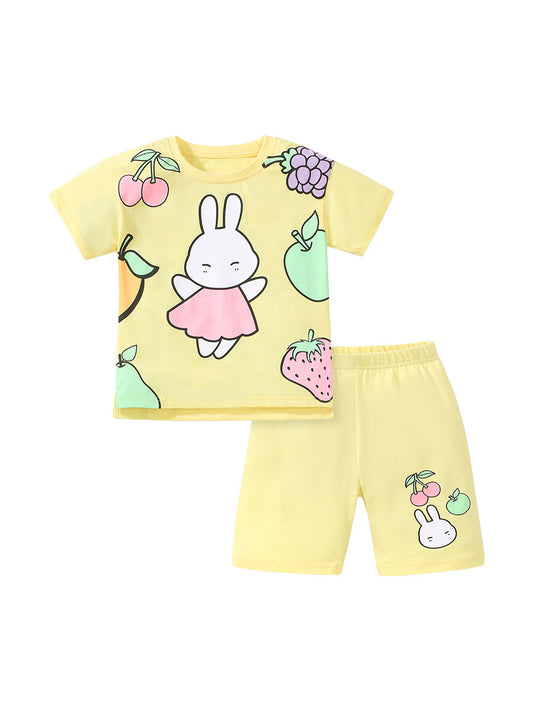 Gloria Fruit Rabbit Print Short Set