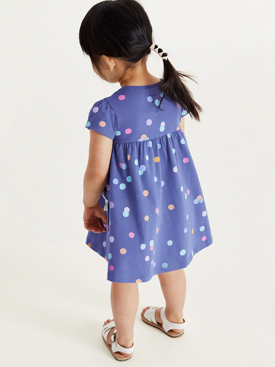 Irma Dots Print Unicorn Dress