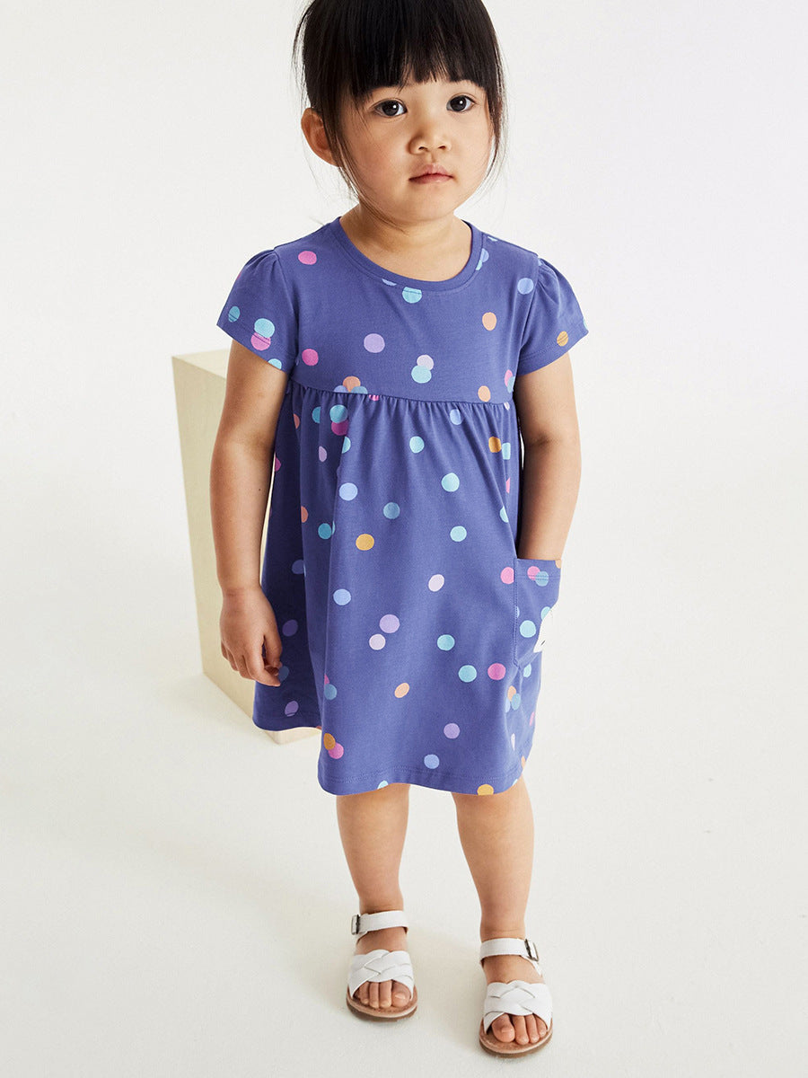 Irma Dots Print Unicorn Dress