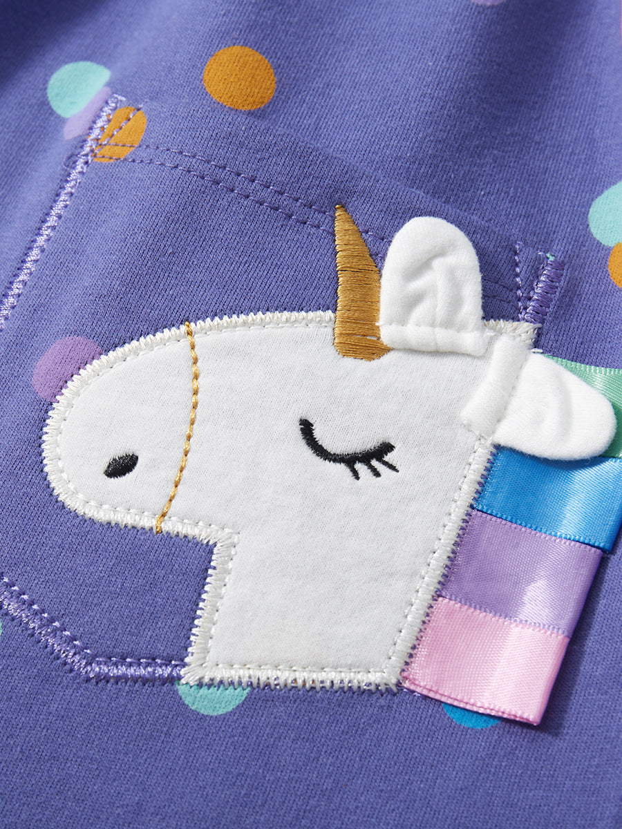 Irma Dots Print Unicorn Dress