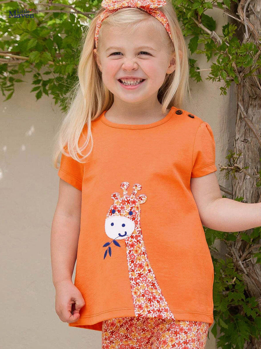 Laura Giraffe Orange T-shirt