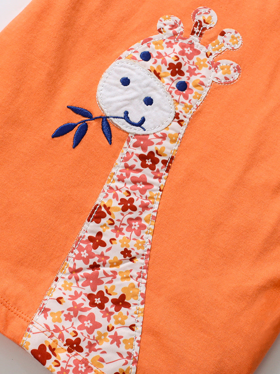 Laura Giraffe Orange T-shirt