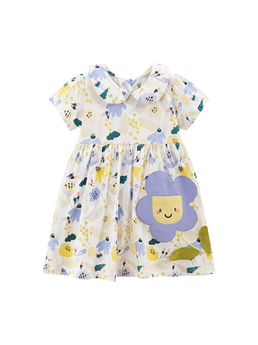 Mabel Flower Print Crinkle Dress