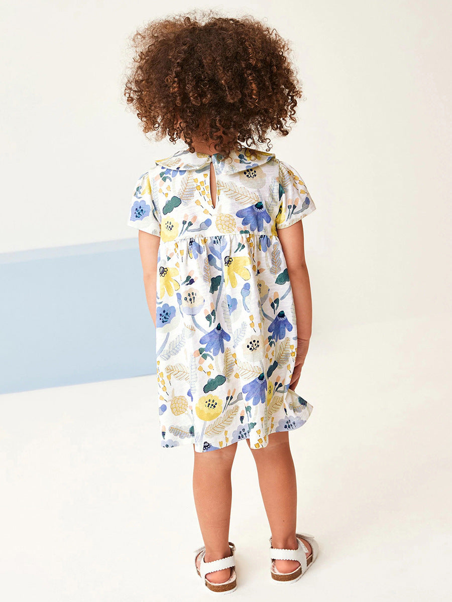 Mabel Flower Print Crinkle Dress