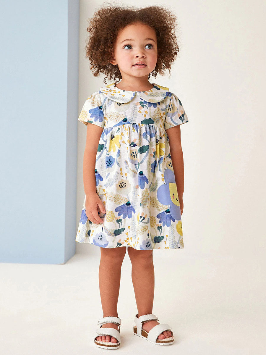 Mabel Flower Print Crinkle Dress