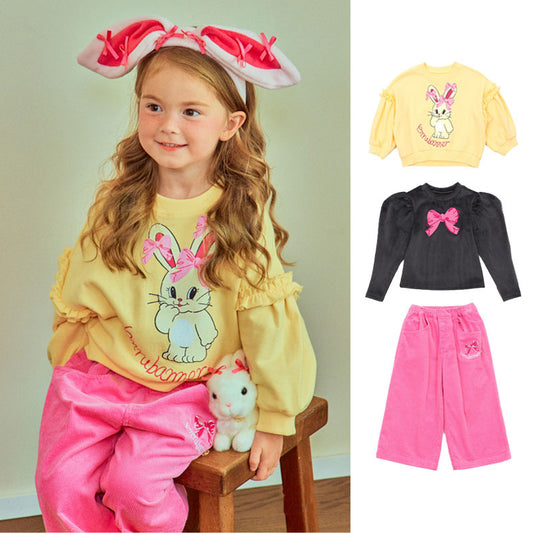 Yellow Rabbit Sweatshirt Set