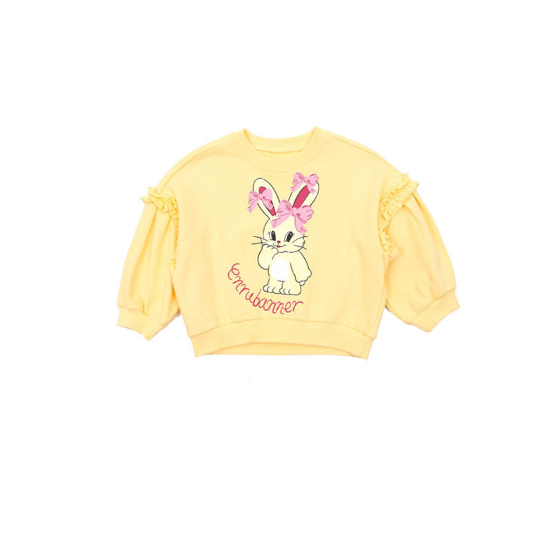 Yellow Rabbit Sweatshirt Set